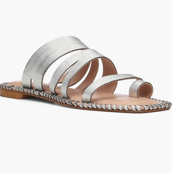 DONALD PLINER SANDALS Emmaline Croc Strappy Sandal LEATHER NWT